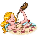 Blondie Vacation WhatsApp Sticker #22