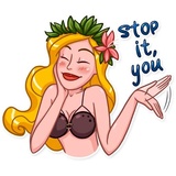 Blondie Vacation WhatsApp Sticker #24