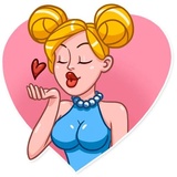 Blondie Vacation WhatsApp Sticker #3