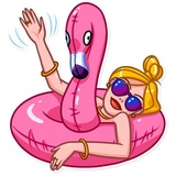 Blondie Vacation WhatsApp Sticker #5