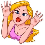 Blondie Vacation WhatsApp Sticker #8