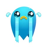 Blue Ghost WhatsApp Sticker #10