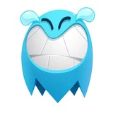 Blue Ghost WhatsApp Sticker #12