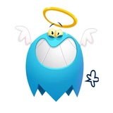 Blue Ghost WhatsApp Sticker #14