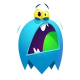 Blue Ghost WhatsApp Sticker #21