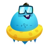 Blue Ghost WhatsApp Sticker #25