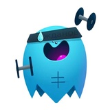 Blue Ghost WhatsApp Sticker #29