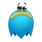 Blue Ghost WhatsApp Sticker #30