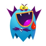 Blue Ghost WhatsApp Sticker #7