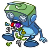 Robo Blues WhatsApp Sticker #11
