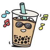 Boba Tea Time WhatsApp Sticker #17