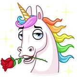 Unicorn WhatsApp Sticker #11
