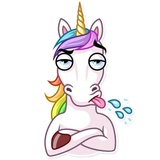 Unicorn WhatsApp Sticker #17