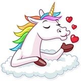 Unicorn WhatsApp Sticker #2