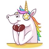 Unicorn WhatsApp Sticker #21