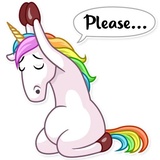 Unicorn WhatsApp Sticker #22