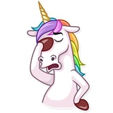 Unicorn WhatsApp Sticker #27