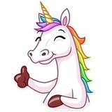 Unicorn WhatsApp Sticker #3