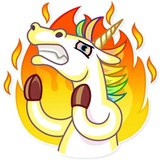 Unicorn WhatsApp Sticker #30