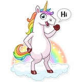Unicorn WhatsApp Sticker #5