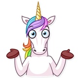 Unicorn WhatsApp Sticker #7