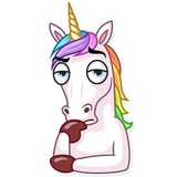 Unicorn WhatsApp Sticker #9