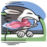 Chuck the Husky WhatsApp Sticker #10