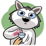 Chuck the Husky WhatsApp Sticker #18