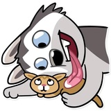 Chuck the Husky WhatsApp Sticker #2
