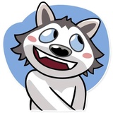 Chuck the Husky WhatsApp Sticker #20
