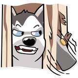 Chuck the Husky WhatsApp Sticker #6