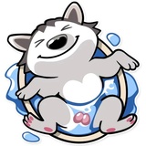 Chuck the Husky WhatsApp Sticker #9