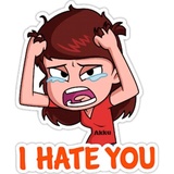 Love breakup fight WhatsApp Sticker #14