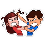 Love breakup fight WhatsApp Sticker #23