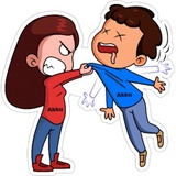Love breakup fight WhatsApp Sticker #26
