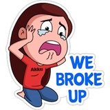 Love breakup fight WhatsApp Sticker #3