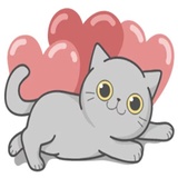 Cat Fullmoon WhatsApp Sticker #10