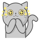 Cat Fullmoon WhatsApp Sticker #14