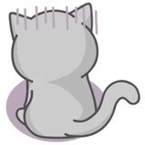 Cat Fullmoon WhatsApp Sticker #15