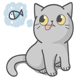 Cat Fullmoon WhatsApp Sticker #19