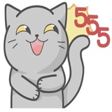 Cat Fullmoon WhatsApp Sticker #22