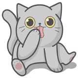 Cat Fullmoon WhatsApp Sticker #6