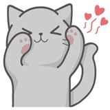 Cat Fullmoon WhatsApp Sticker #8