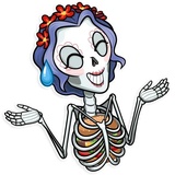 Catrina Calavera WhatsApp Sticker #12