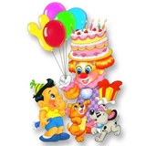 Birthday Cake and Balloons WhatsApp Sticker #12