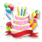 Birthday Cake and Balloons WhatsApp Sticker #9
