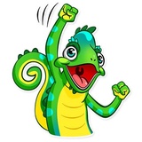 Chameleon WhatsApp Sticker #12