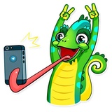 Chameleon WhatsApp Sticker #16