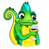 Chameleon WhatsApp Sticker #22