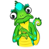 Chameleon WhatsApp Sticker #29